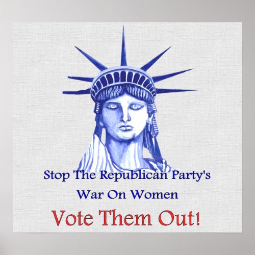 Stop The War On Women Poster