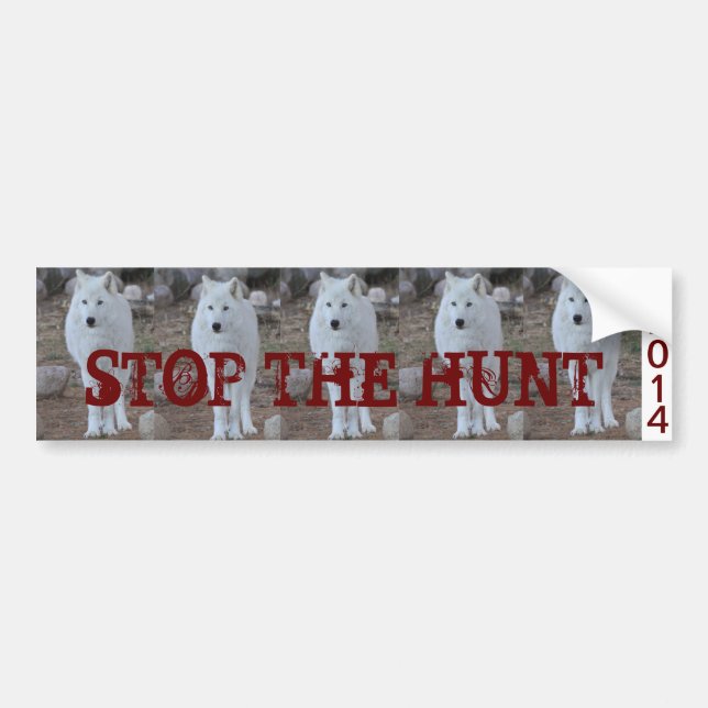 STOP the Wolf Hunt Bumper Sticker (Front)