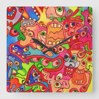 Stop the world, I want to get off! Square Wall Clock