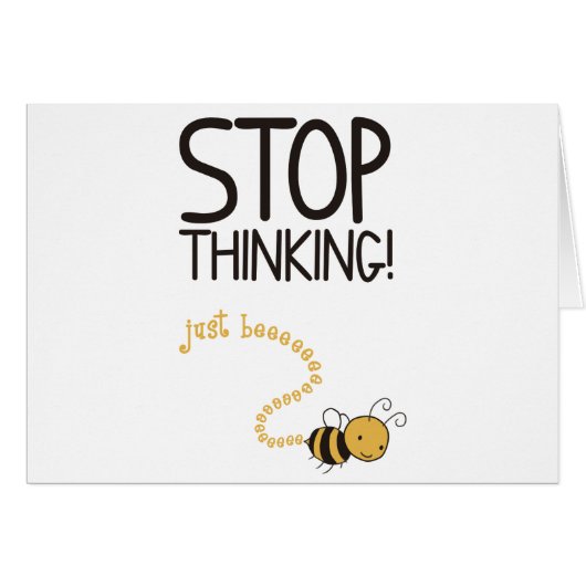 Stop thinking! cards (Front Horizontal)