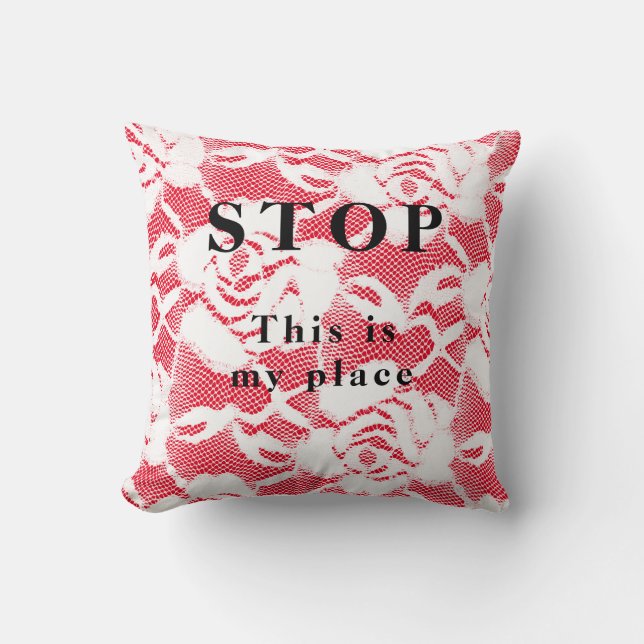 Stop   - throw pillow (Front)