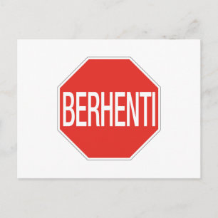 Stop, Traffic Sign, Malaysia Postcard