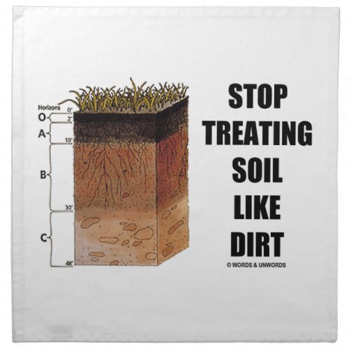 Stop Treating Soil Like Dirt Soil Horizons Napkin