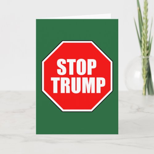 STOP TRUMP HOLIDAY CARD
