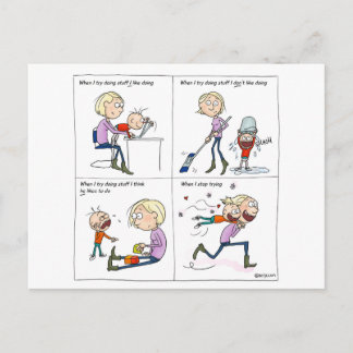 Stop Trying Postcard