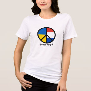 Stop Ukraine Russian War, Peace Now Anti-War Tri-Blend Shirt