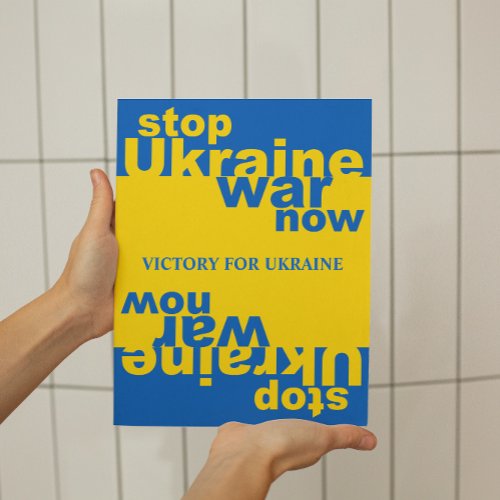 Stop Ukraine War Now Flag Victory for Ukraine Poster