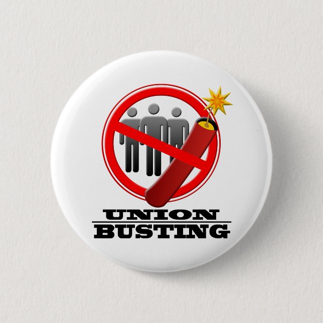 Stop Union Busting Button (Front)