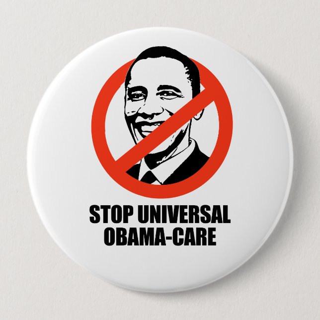 Stop Universal Obama-care Button (Front)
