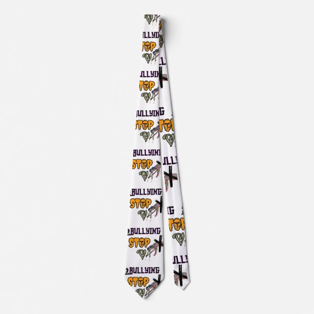stop vax bullying neck tie (Front)