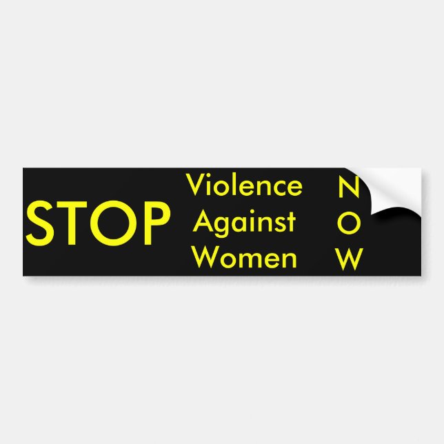 STOP Violence Against Women bumper sticker (Front)