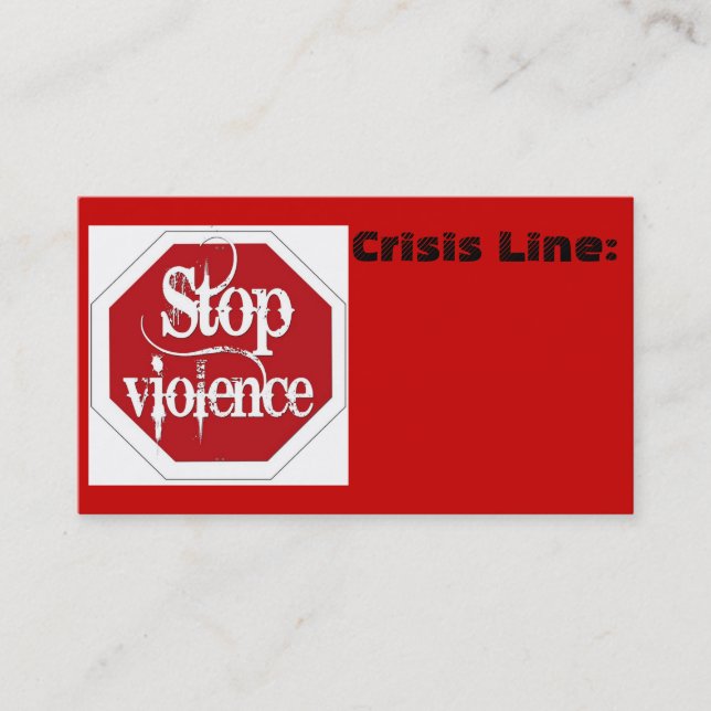Stop Violence Business Card (Front)