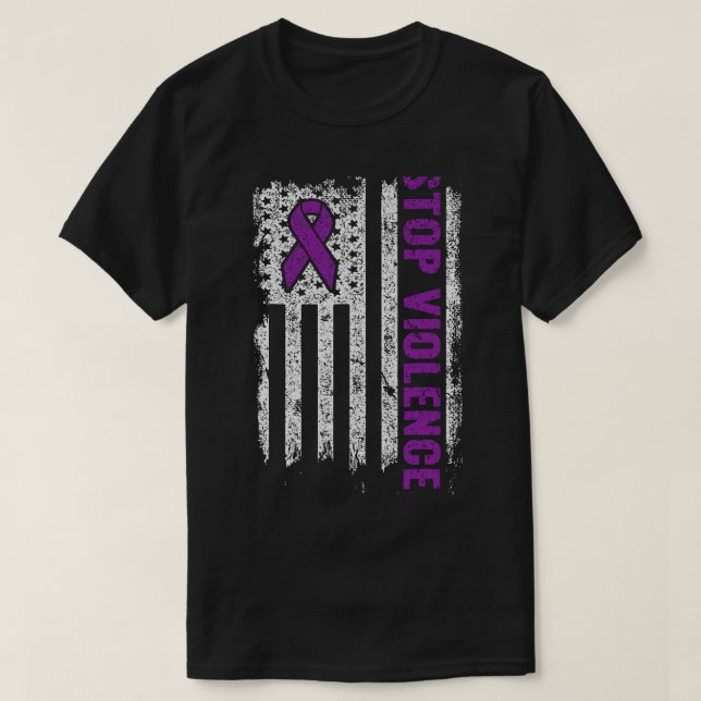 Stop Violence End the Silence Domestic Violence Aw T-Shirt (Design Front)