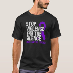 Stop violence end the silence domestic violence ri T-Shirt