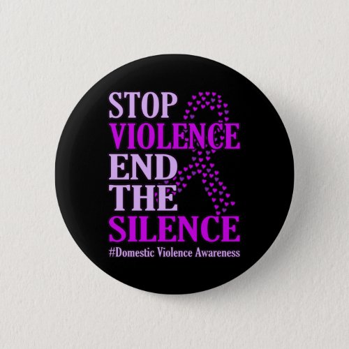 Stop Violence Support Domestic Violence Awareness Button