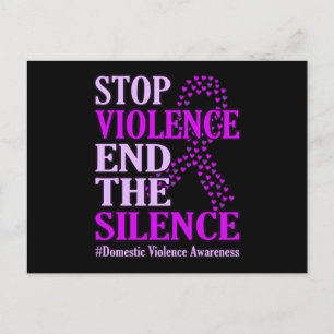 Stop Violence Support Domestic Violence Awareness Invitation Postcard