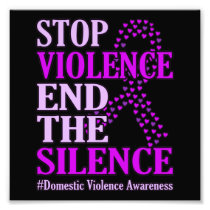 Stop Violence Support Domestic Violence Awareness Photo Print