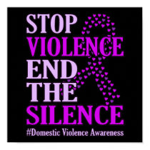 Stop Violence Support Domestic Violence Awareness Poster