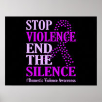 Stop Violence Support Domestic Violence Awareness Poster