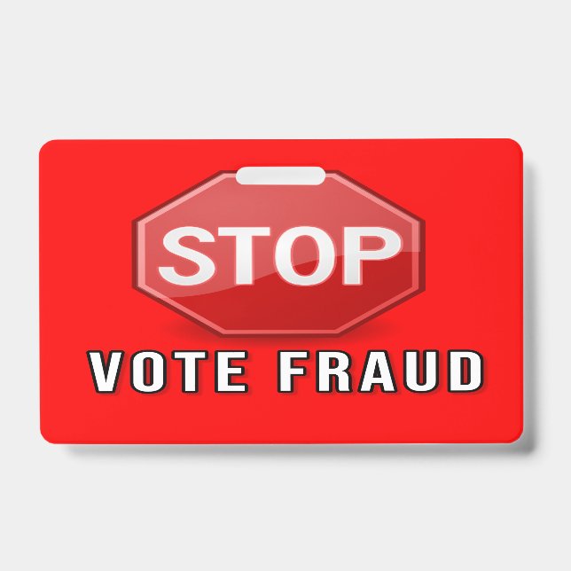 Stop Vote Fraud Badge (Front)