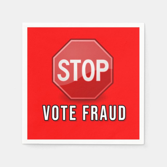 Stop Vote Fraud Napkins (Front)