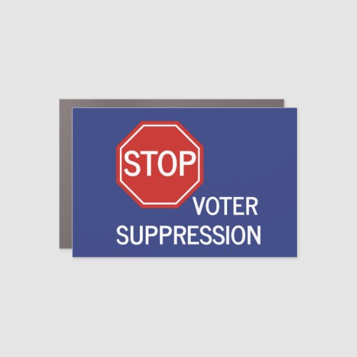 Stop Voter Suppression Rectangular Car Magnet