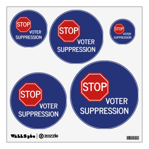 Stop Voter Suppression Wall Decal