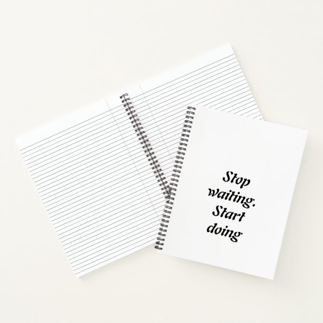 Stop Waiting Start Doing – Bold Motivational Quote Notebook (Inside)
