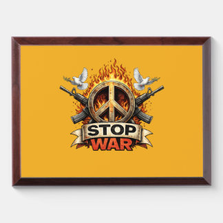 Stop War Award Plaque