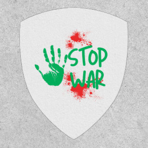 Stop War – Bold Handprint Anti-War Graphic Design Patch