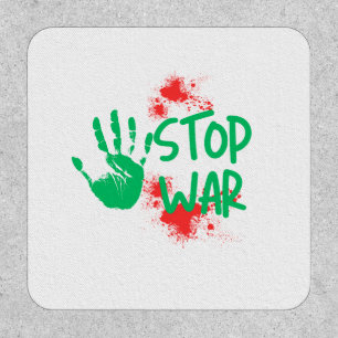 Stop War – Bold Handprint Anti-War Graphic Design Patch
