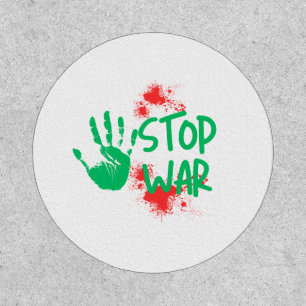 Stop War – Bold Handprint Anti-War Graphic Design Patch