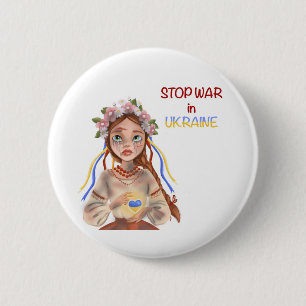 stop war in Ukraine Button