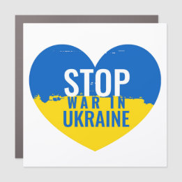 Stop War In Ukraine Car Magnet