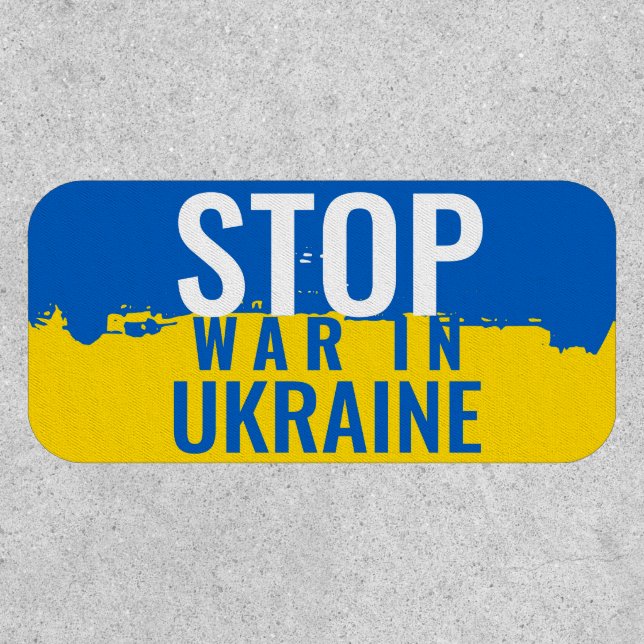 Stop War in Ukraine Clothing Patch (Front)