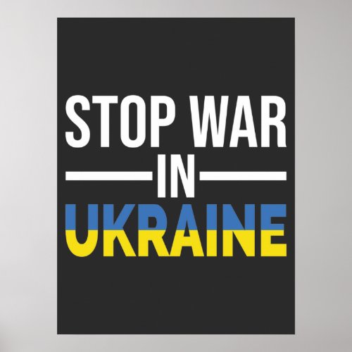 Stop war in Ukraine Poster