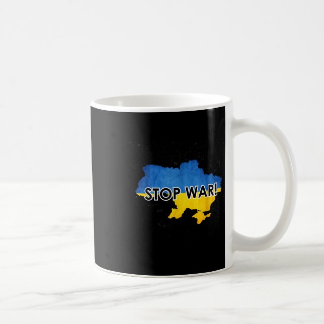 Stop War In Ukraine _ Support Ukrainians _ No War  Coffee Mug (Right)