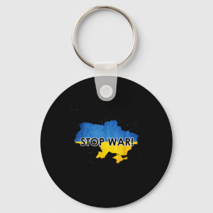 Stop War In Ukraine _ Support Ukrainians _ No War Keychain