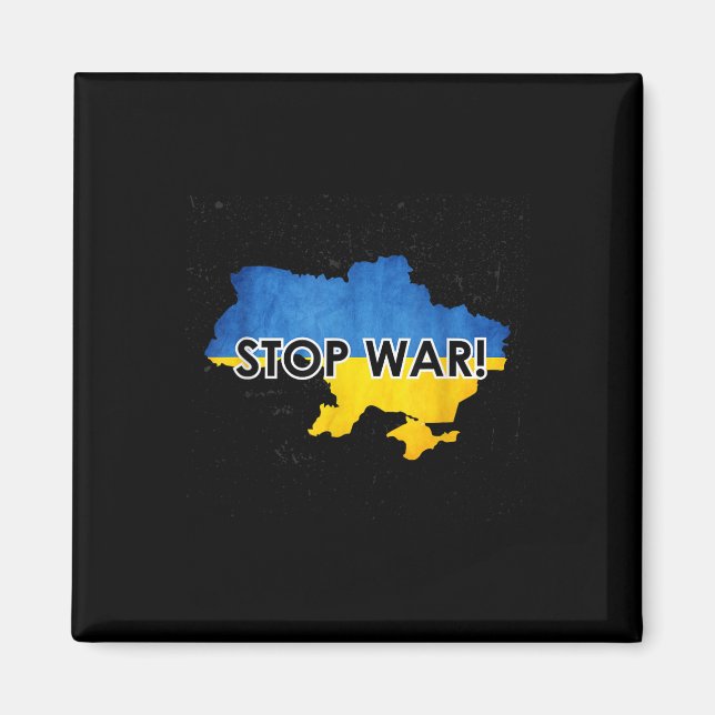 Stop War In Ukraine _ Support Ukrainians _ No War  Magnet (Front)
