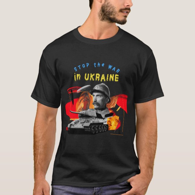 Stop War In Ukraine T-shirt | i Stand With Ukraine (Front)