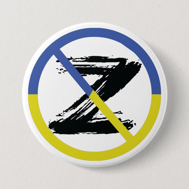 Stop war in Ukraine Throw Pillow Button (Front)