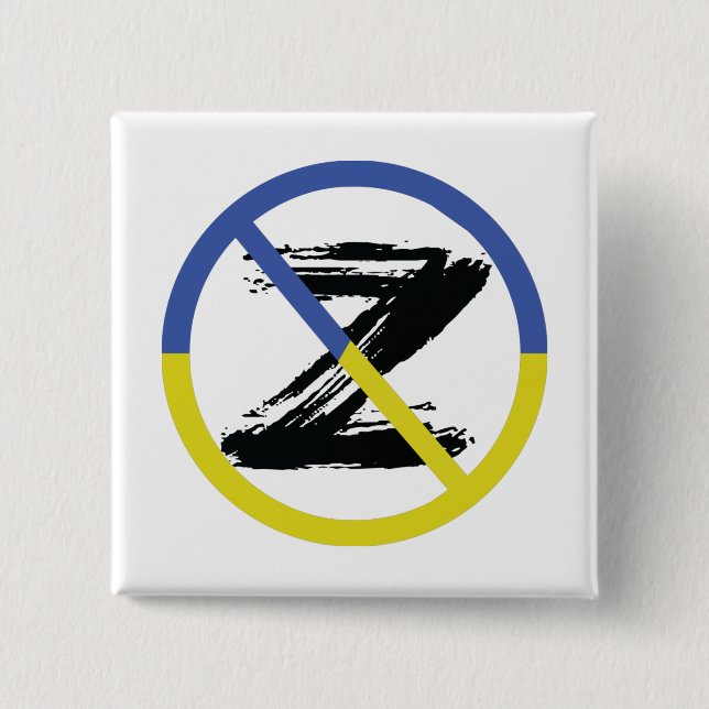 Stop war in Ukraine Throw Pillow Button (Front)