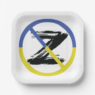 Stop war in Ukraine Throw Pillow Paper Plates