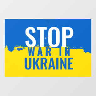 Stop War in Ukraine Window Cling