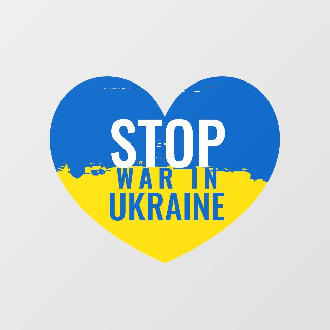 Stop War in Ukraine Window Cling (Sheet)