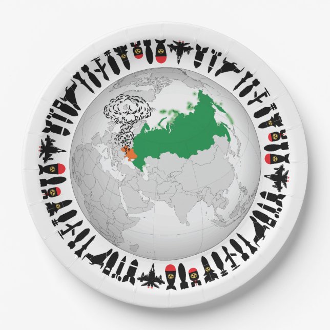 Stop War. Make a Peaceful World for my Baby Paper Plates (Front)