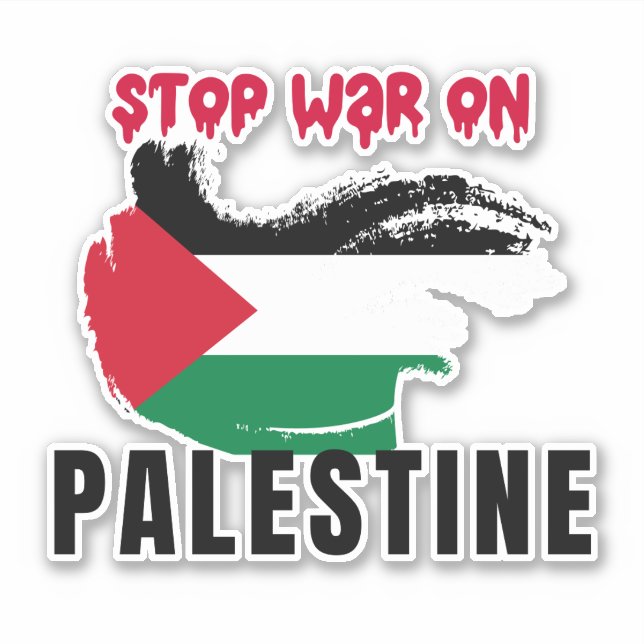 STOP WAR ON PALESTINE STICKER (Front)