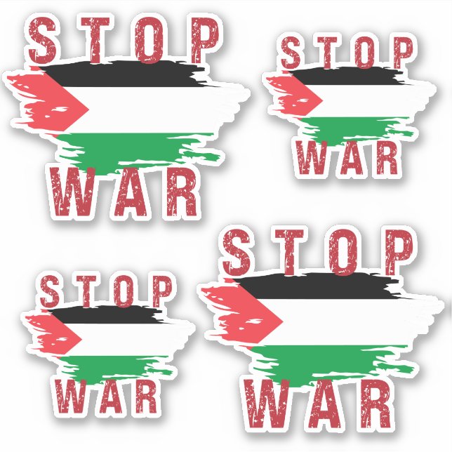 STOP WAR ON PALESTINE  STICKER (Front)