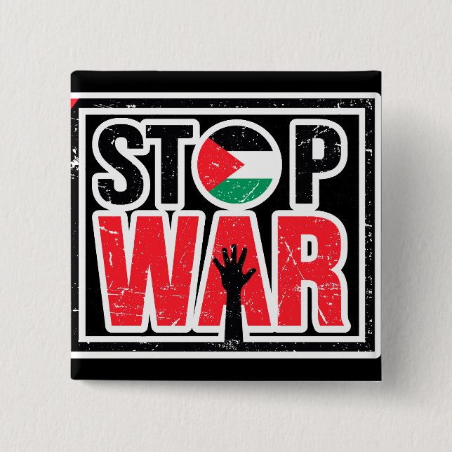 Stop War - Palestinian Lives Matter Freedom Free  Button (Front)