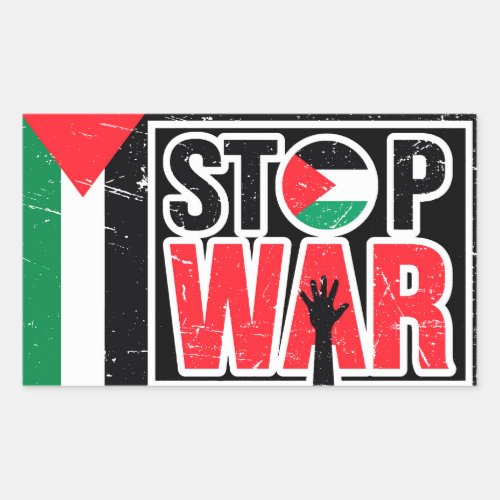 Stop War _ Palestinian Lives Matter Freedom Free  Rectangular Sticker